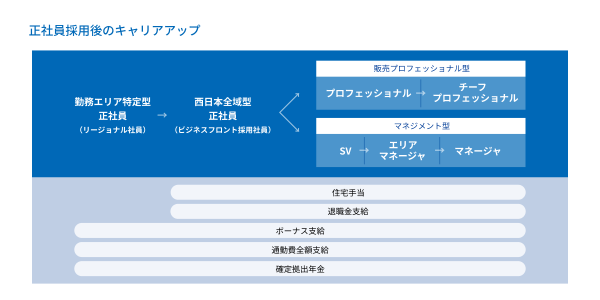 正社員採用後のキャリアアップ
