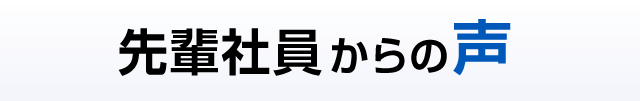 先輩社員からの声